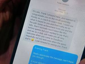 兰帕德短信欢迎足总杯对手:祝贺你获胜,欢迎来古迪逊公园球场!