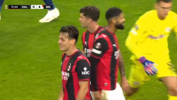米兰4-0锁定胜局！亚沙里前场断球，拉莫斯禁区内打门得手！